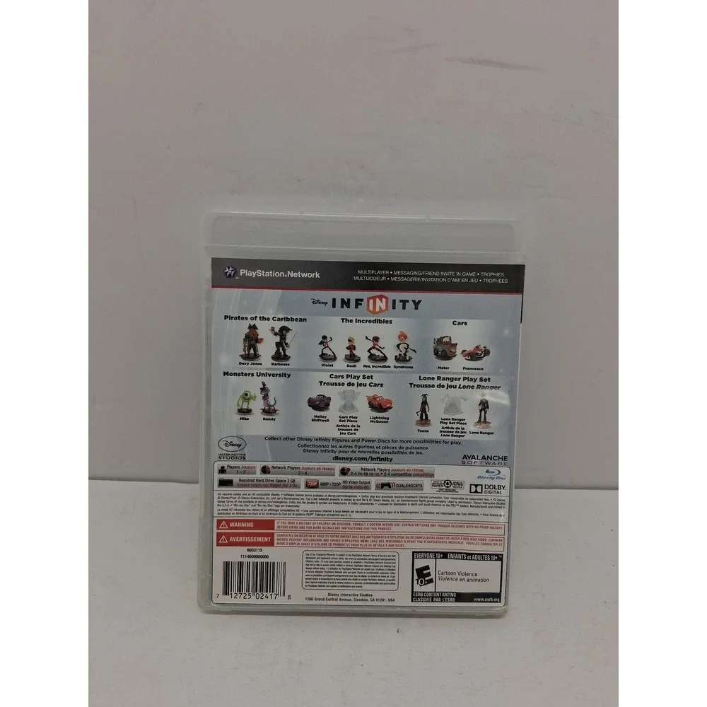 Disney Infinity Sony PlayStation 3 PS3 Game Disc Disney Pixar 2013 Action Video